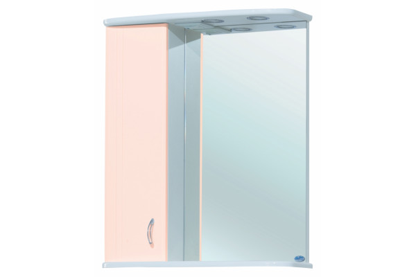 Зеркало-шкаф Bellezza Астра 60 L бежевый левое, с полками