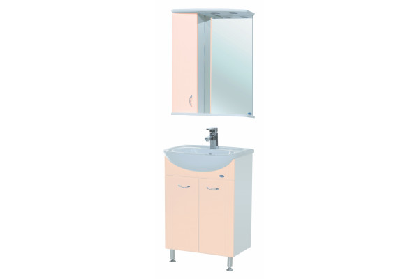 Тумба с раковиной Bellezza Уют 60 бежевая, напольная, с дверками