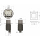 Душевой трап Berges Wasserhaus Platz Antik 090061 15x15 см хром, в пол около стены