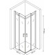 Душевой уголок Berges Wasserhaus Melita 061023 80х80, профиль хром сильвер, квадратный, двери раздвижные