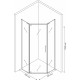 Душевой уголок Berges Wasserhaus Oxygen 061021 90х90, профиль хром сильвер, двери распашные, стекло прозрачное