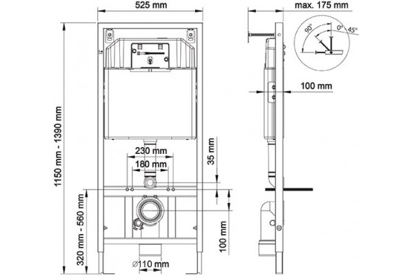 Комплект Berges Wasserhaus Novum 047237 кнопка хром/белая цвет белый,  в современном стиле
