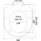 Комплект Berges Wasserhaus Novum 047243 кнопка хром цвет белый,  в современном стиле
