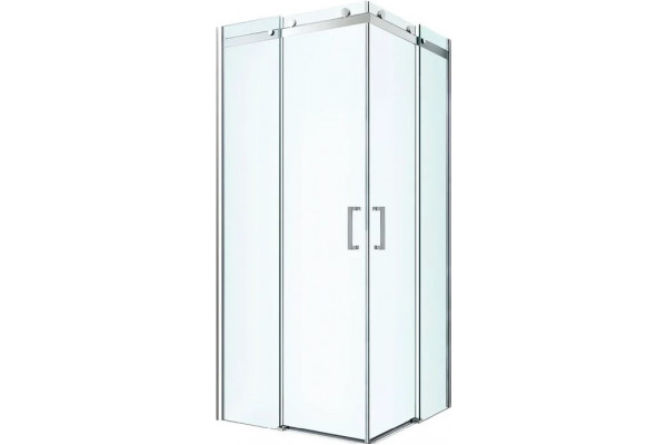 Душевой уголок Berges Wasserhaus Gelios 061027 100х100, профиль хром сильвер, квадратный, двери раздвижные