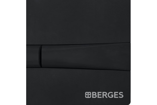 Кнопка смыва Berges Wasserhaus Novum F5 чёрный, матовый, механическая