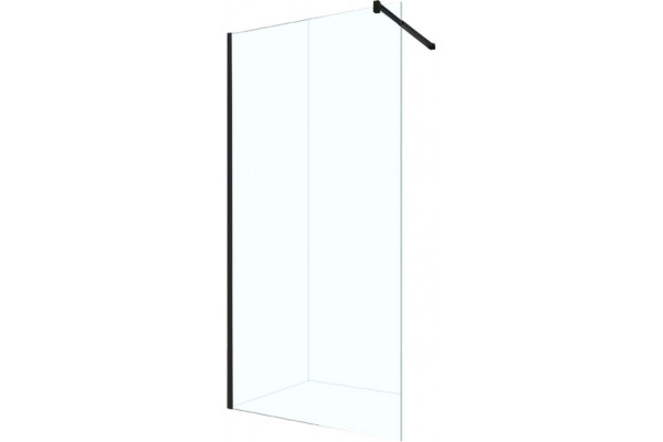 Душевая перегородка Berges Wasserhaus Sky Black 064011 110x200, профиль черный, стекло прозрачное, с покрытием анти-капля