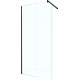 Душевая перегородка Berges Wasserhaus Sky Black 064011 110x200, профиль черный, стекло прозрачное, с покрытием анти-капля
