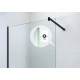 Душевая перегородка Berges Wasserhaus Sky Black 064011 110x200, профиль черный, стекло прозрачное, с покрытием анти-капля