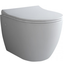Унитаз подвесной Berges Wasserhaus Okus 082127 с микролифтом, белый, овальный, 35x48 см