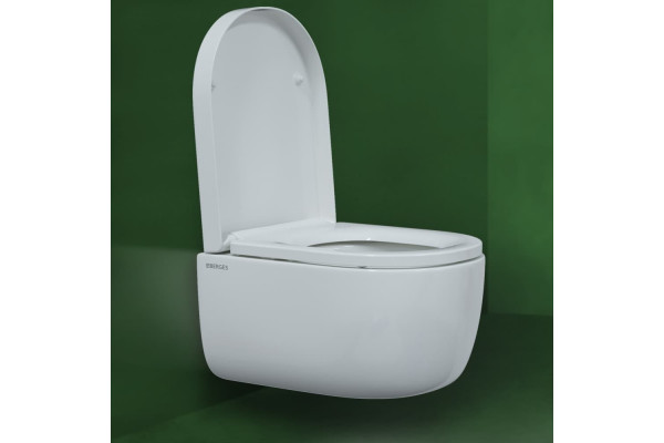 Унитаз подвесной Berges Wasserhaus Ego Rimless 082122 с микролифтом, белый, овальный, 37x49 см