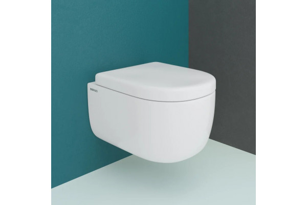 Унитаз подвесной Berges Wasserhaus Ego Rimless 082122 с микролифтом, белый, овальный, 37x49 см