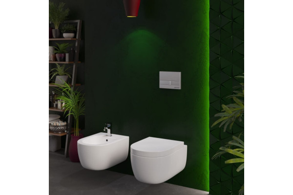 Унитаз подвесной Berges Wasserhaus Ego XL Rimless 082124 с микролифтом, белый, овальный, 36x54 см