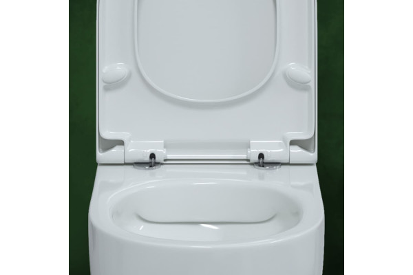 Унитаз подвесной Berges Wasserhaus Ego XL Rimless 082124 с микролифтом, белый, овальный, 36x54 см