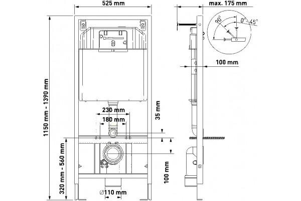 Комплект Berges Wasserhaus Novum 043214 кнопка хром, белая, цвет белый