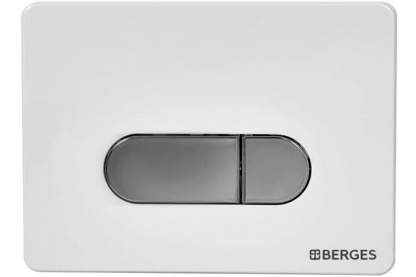 Комплект Berges Wasserhaus Novum 043214 кнопка хром, белая, цвет белый
