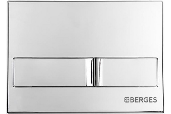 Комплект Berges Wasserhaus Novum 043272 кнопка хром глянцевый цвет белый,  в современном стиле