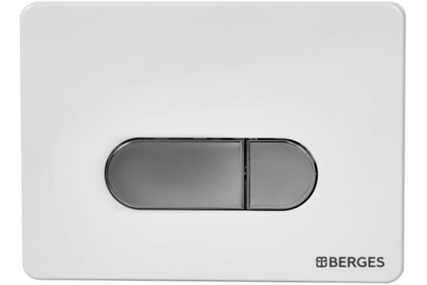 Комплект Berges Wasserhaus Novum 043262 кнопка хром, белая, цвет белый