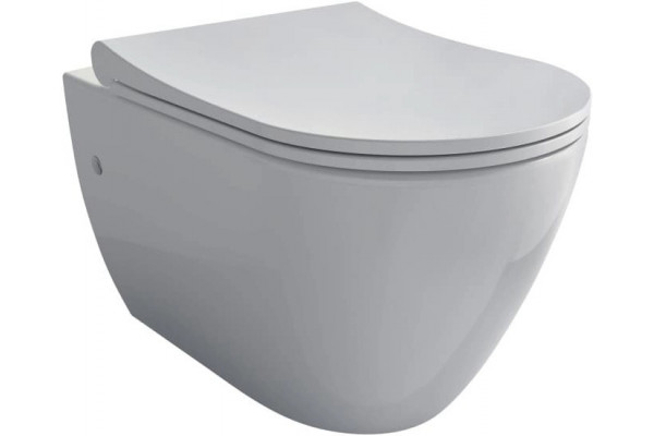 Унитаз подвесной Berges Wasserhaus Mascon Rimless 082128 с микролифтом, белый, овальный, 36x57 см