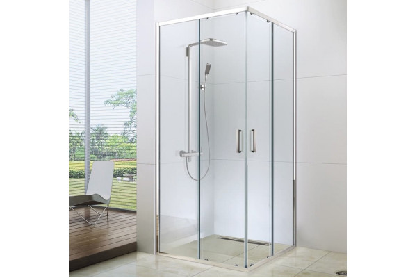 Душевой уголок Berges Wasserhaus Solo 061107 90х90 квадратный, двери раздвижные