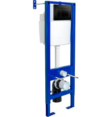 Система инсталляции для унитазов Berges Wasserhaus Atom 410 кнопка черная 41x37.5x138.5 см,  в современном стиле