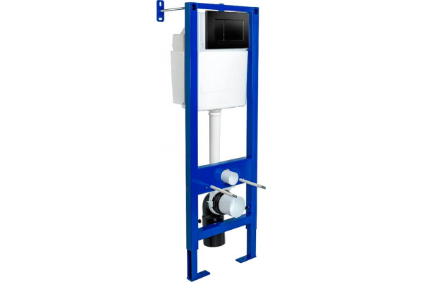 Система инсталляции для унитазов Berges Wasserhaus Atom 410 кнопка черная 41x37.5x138.5 см,  в современном стиле