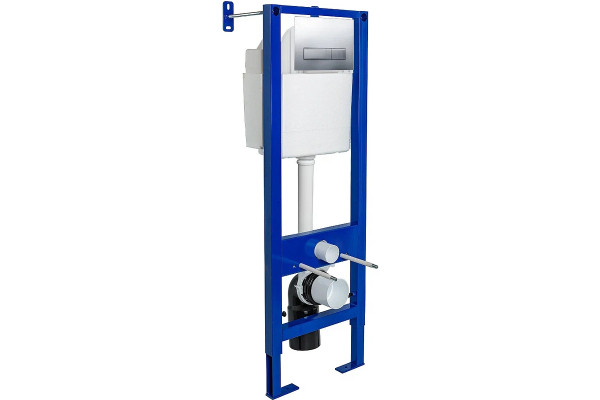 Система инсталляции для унитазов Berges Wasserhaus Atom Line 410 кнопка хром 41x27.5x138.5 см,  в современном стиле
