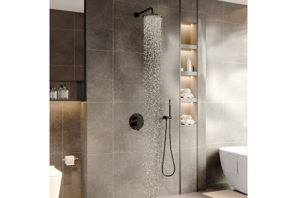 Душевой комплект Berges Wasserhaus NARDIS 2R черный шланг 150 см, 1 режим