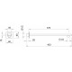 Кронштейн для верхнего душа Berges Wasserhaus Ventas S 074008 черный матовый штанга 6 см,  в современном стиле