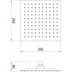 Верхний душ Berges Wasserhaus Ventas S 074001 хром штанга 6 см, размер 25 см