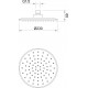 Верхний душ Berges Wasserhaus Nardis R 072003 хром штанга 6.5 см, размер 23 см