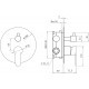 Душевой комплект Berges Wasserhaus Ventas 2R 073003 С ВНУТРЕННЕЙ ЧАСТЬЮ, хром, шланг металлический 150 см, 1 режим