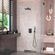 Душевой комплект Berges Wasserhaus Ventas 2S 073002 С ВНУТРЕННЕЙ ЧАСТЬЮ, черный матовый, шланг металлический 150 см, 1 режим