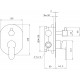 Душевой комплект Berges Wasserhaus Nardis 3R 071008 С ВНУТРЕННЕЙ ЧАСТЬЮ, черный матовый, шланг металлический 150 см