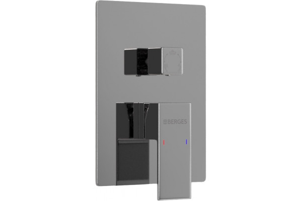 Душевой комплект Berges Wasserhaus Nardis 2S 071001 С ВНУТРЕННЕЙ ЧАСТЬЮ, хром, шланг металлический 150 см