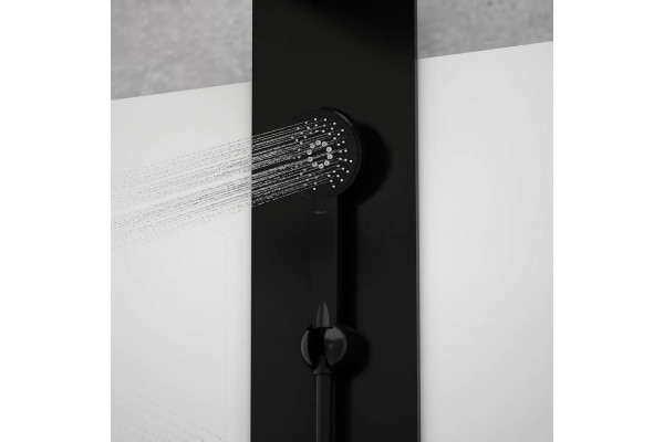 Душевая кабина Black&White Galaxy G8708 прямоугольная, поддон низкий, стекло прозрачное