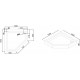 Поддон для душа Black&White Stellar Wind P-10H пятиугольный, низкий