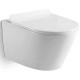 Подвесной унитаз Black&White W-703 микролифт белый, овальный, 37x48 см