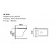 Подвесной унитаз Black&White  W-720 микролифт белый, прямоугольный, 35.5x50 см