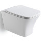 Подвесной унитаз Black&White W-723 микролифт белый, прямоугольный, 34.5x51.5 см