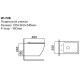 Подвесной унитаз Black&White W-726 микролифт белый, прямоугольный, 35x52 см