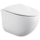 Подвесной унитаз Black&White W-751 микролифт белый, овальный, 37x53.5 см