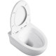 Подвесной унитаз Black&White W-751 микролифт белый, овальный, 37x53.5 см