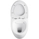 Подвесной унитаз Black&White W-751 микролифт белый, овальный, 37x53.5 см