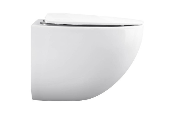 Подвесной унитаз Black&White W-751 микролифт белый, овальный, 37x53.5 см