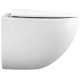 Подвесной унитаз Black&White W-751 микролифт белый, овальный, 37x53.5 см