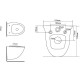 Подвесной унитаз Black&White W-751 микролифт белый, овальный, 37x53.5 см