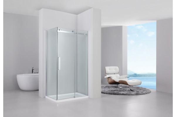 Душевой уголок Black&White Stellar Wind S208 800х1000 прямоугольный, двери раздвижные