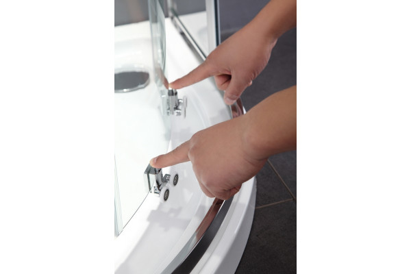Душевой уголок Black&White Stellar Wind S102 800х800 квадратный, двери раздвижные