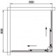 Душевой уголок Black&White Stellar Wind S102 800х800 квадратный, двери раздвижные
