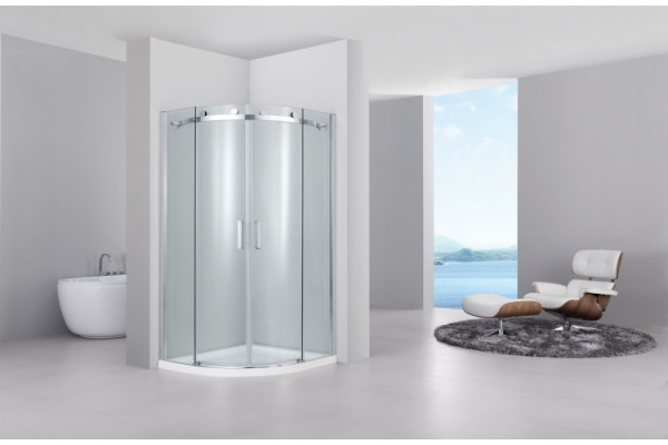 Душевой уголок Black&White Stellar Wind S201 1000х1000 четверть круга, двери раздвижные